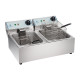 Friteuse électrique 2x10 Litres - 2x3.2KW 