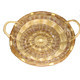 Oval basket in two-tone Wicker - 65x55 cm