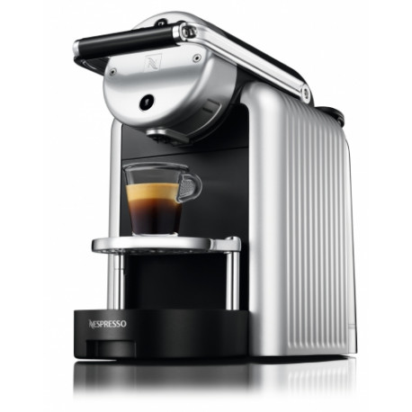 Argent NESPRESSO Machine à café automatique professionnelle Zenius avec 50 capsules de café Cafetière pour petits bureaux 
