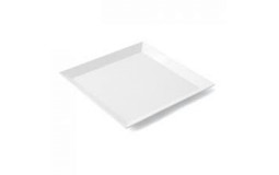 Assiette Porcelaine Carrée Blanche