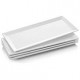 Assiette Porcelaine Rectangulaire Blanche