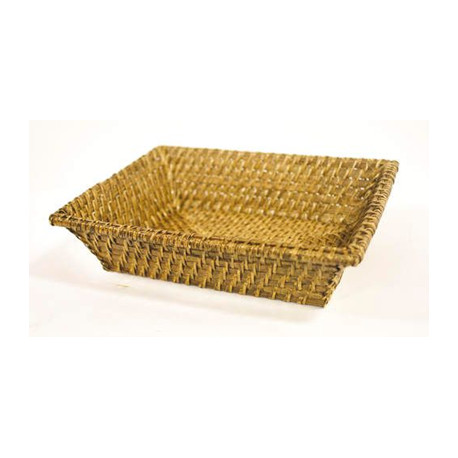 Rectangular bread basket in rattan - 30x22 cm