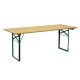 Table Rectangulaire Banquet 200x80x76 avec 2 bancs 200x25x46