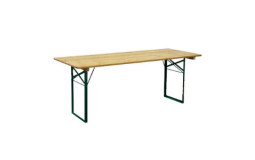 Table Rectangulaire Banquet 200x80x76 avec 2 bancs 200x25x46