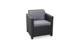 Armchair in Braided Resin - Seat 71x61x79 cm