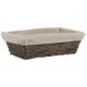 Rectangular Basket in Raw Wicker - 35x24x11 cm