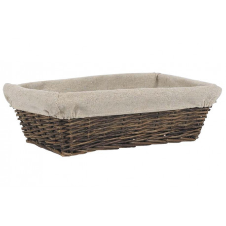 Rectangular Basket in Raw Wicker - 35x24x11 cm