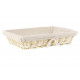 Rectangular Bread Basket in Wicker - 30x21x10 cm