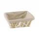 Square Bread Basket in Wicker - 24x24x10 cm