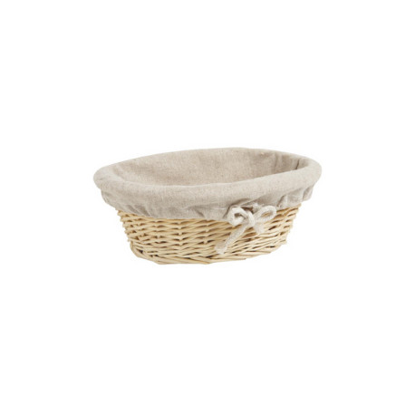 Oval Bread Basket in Wicker - 29x20x10 cm