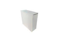 Banque d'Accueil Pliante Mélaminé Blanc - 100x40xh100