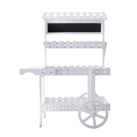 Chariot Bois Blanc - 143x100x50 cm