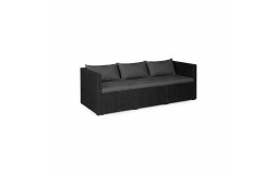 3-seater Sofa in Braided Resin - Seat 187x61x77 cm