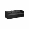 3-seater Sofa in Braided Resin - Seat 187x61x77 cm