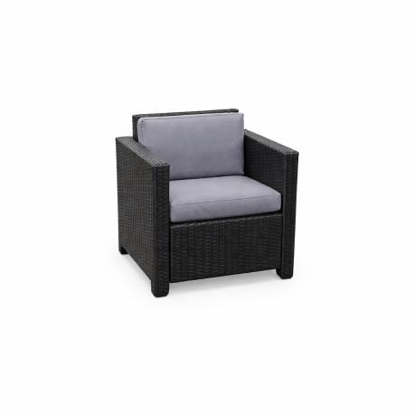 Armchair in Braided Resin - Seat 71x61x79 cm