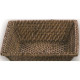 Rectangular bread basket in rattan - 30x22 cm