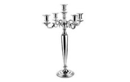 Silvery Metal candlestick - 5 branches - H80 cm