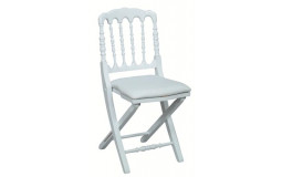 Napoleon III Prestige White Folding Chair