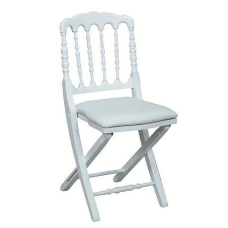 Napoleon III Prestige White Folding Chair