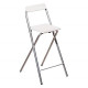 White Lacquered Metal High Chair - H100 cm - Seat 72 cm