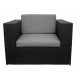 Armchair in Braided Resin - Seat 71x61x79 cm