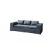 3-seater Sofa in Braided Resin - Seat 187x61x77 cm