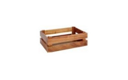Bread basket in varnished wood - 29x19x10 cm